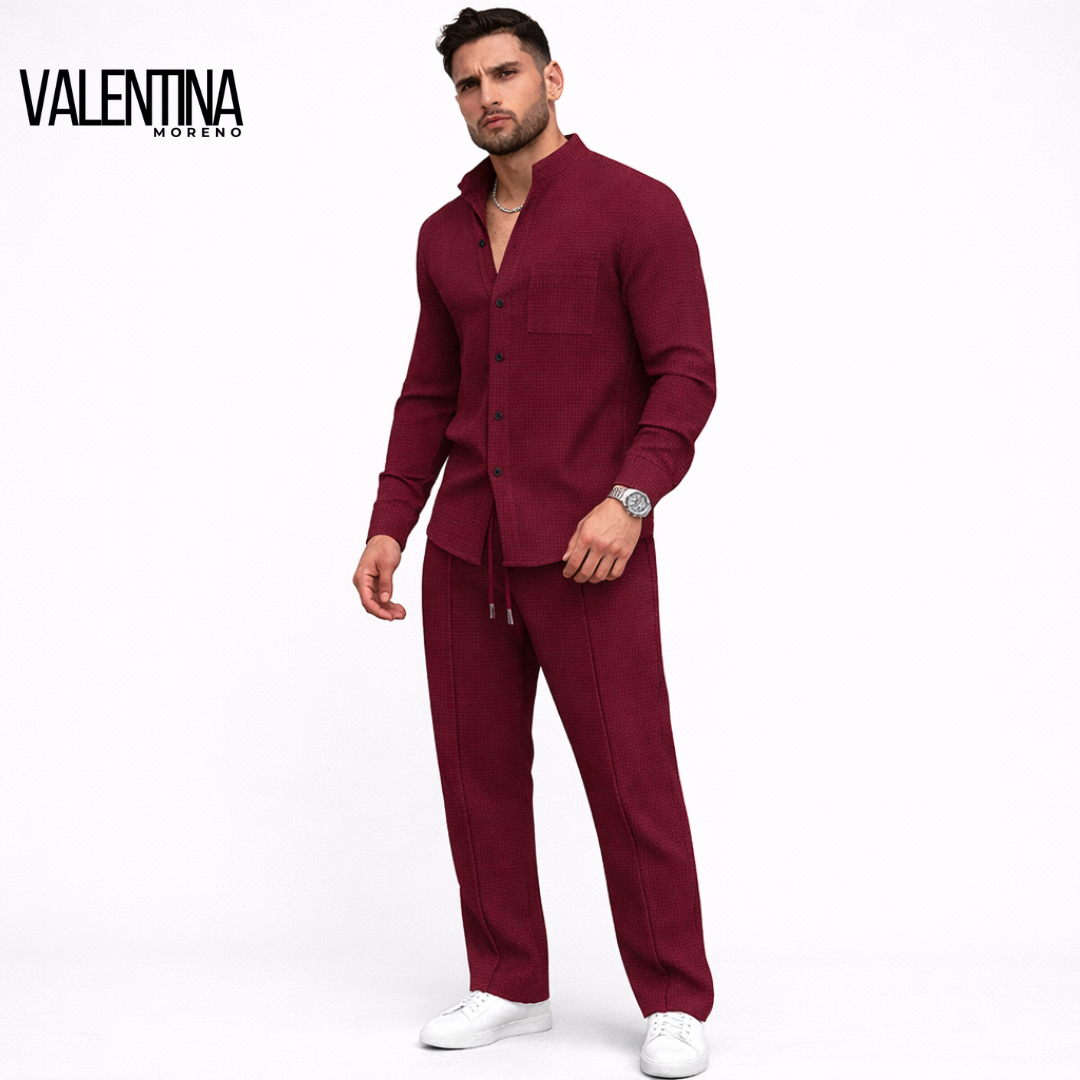 MIKEL™ | Conjunto de 2 piezas para hombre con tejido tipo gofre