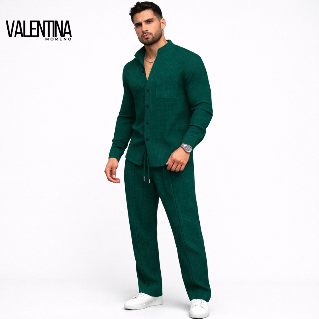 MIKEL™ | Conjunto de 2 piezas para hombre con tejido tipo gofre