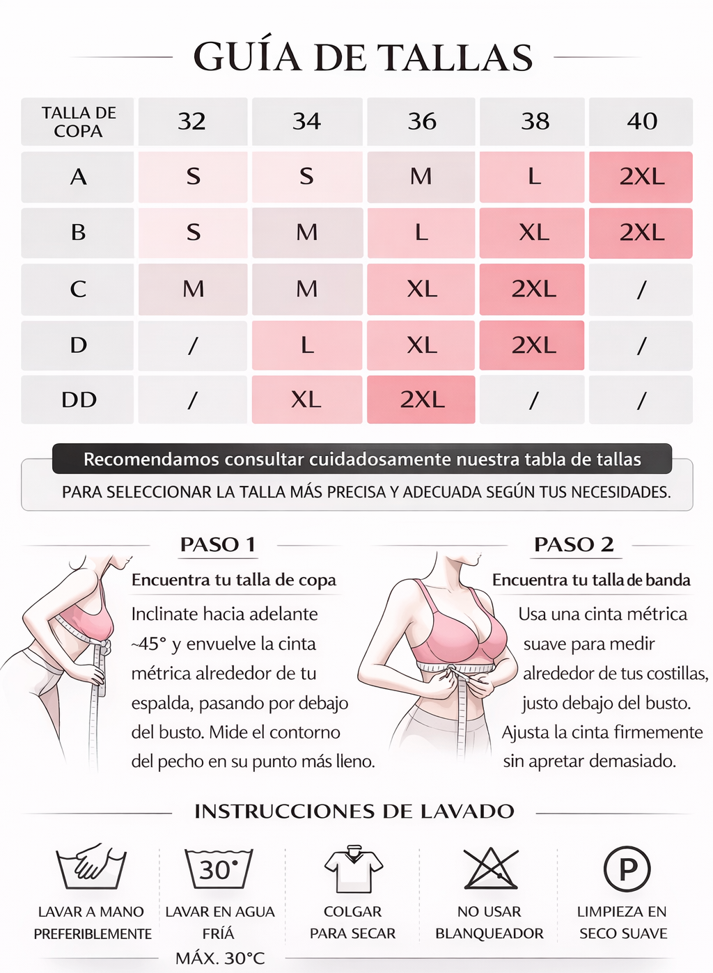 AINARA™ | Sujetador deportivo sin aros, con cobertura total y efecto push up